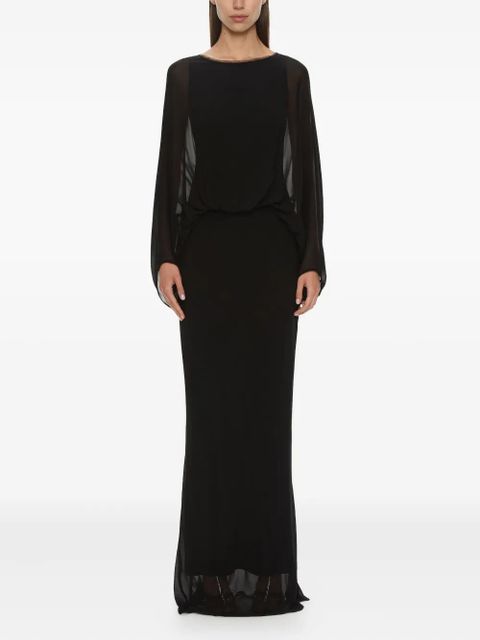 Christopher Esber lattice-lace silk maxi dress - Black - zdjęcie produktu nr 1