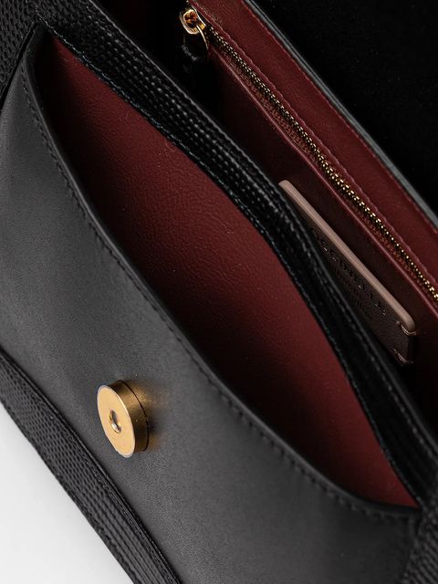 Coccinelle torebka skórzana COCCINELLE C-ME BIMATERI. kolor czarny E1.T1R.18.02.01