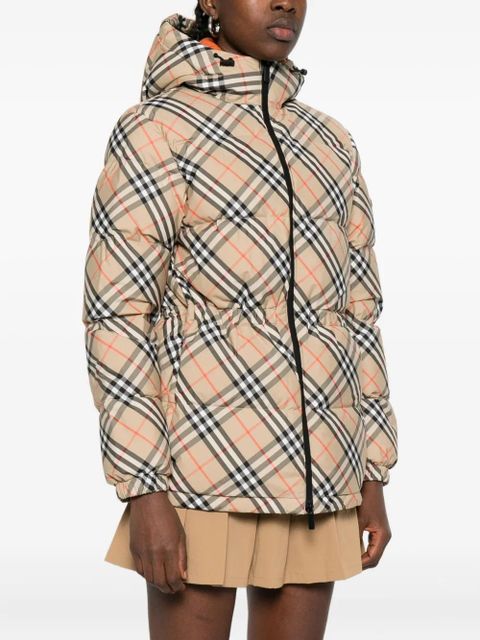 Burberry Vintage Check pattern puffer jacket - Neutrals