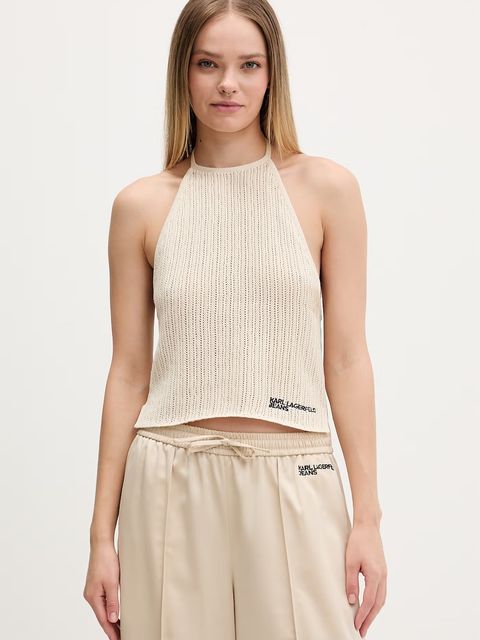 Karl Lagerfeld Jeans top damski bawełniany - zdjęcie produktu nr 1