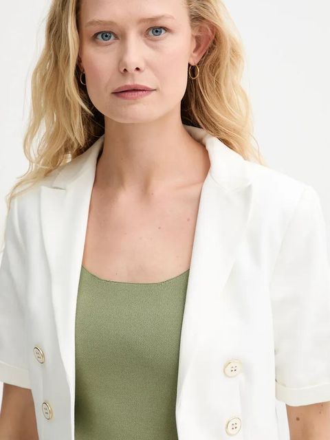 Morgan marynarka kolor biały niezapinana gładka VTIVI.F - zdjęcie produktu nr 2