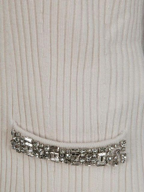 Max Mara crystal-embellished cardigan - Neutrals