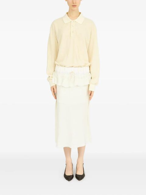 Maison Margiela long-sleeved midi dress - White