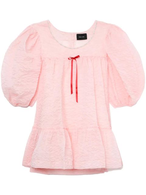 Simone Rocha bow-detail puff-sleeve dress - Pink - zdjęcie produktu nr 1