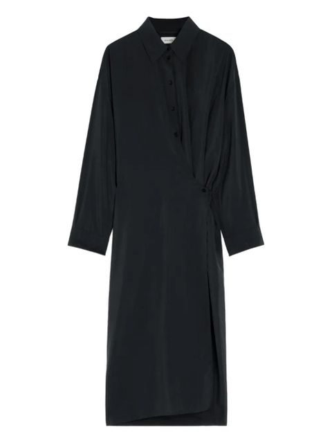LEMAIRE twisted-detail midi dress - Black - zdjęcie produktu nr 1