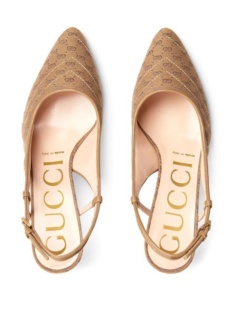 Gucci Double G slingback pumps - Neutrals - zdjęcie produktu nr 1