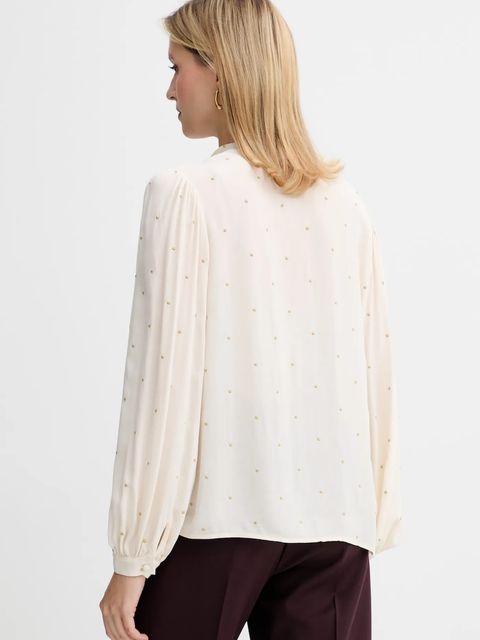 Twinset bluzka damska kolor beżowy wzorzysta 252TP2032