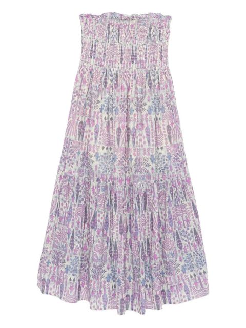 Ba&Sh Piala smocked floral-print dress - Pink - zdjęcie produktu nr 1