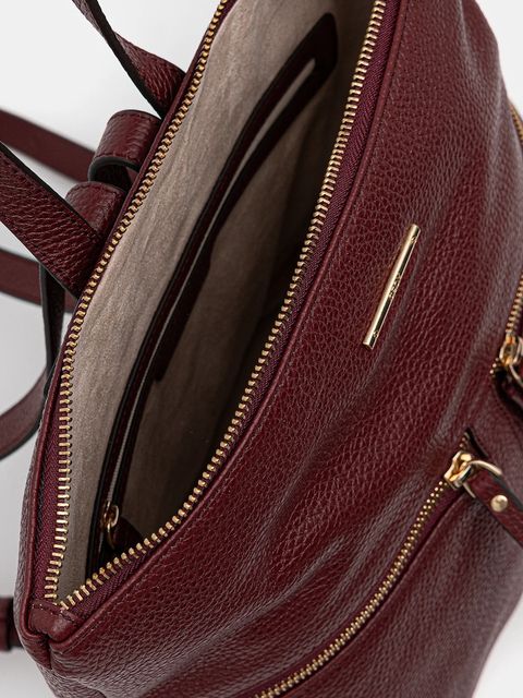 Geox plecak skórzany IRENIE damski kolor bordowy duży gładki D25JVA 00046