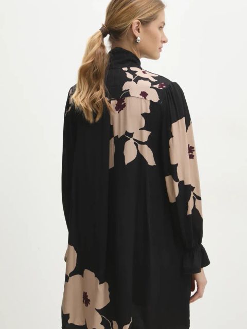 Answear.LAB sukienka kolor czarny mini oversize