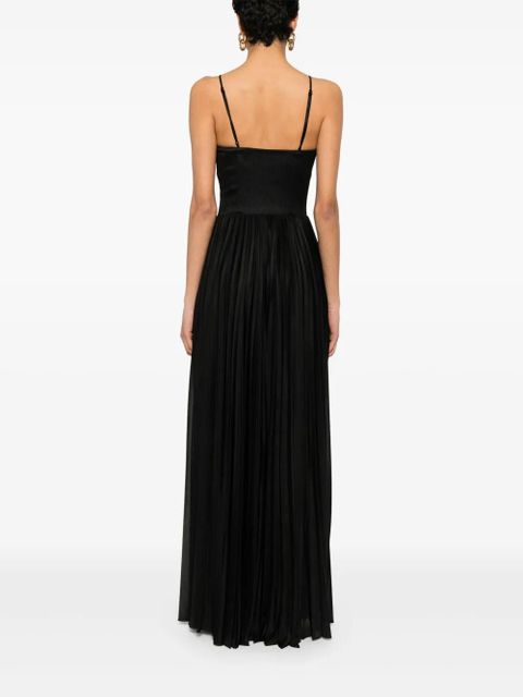 PINKO bustier pleated maxi dress - Black