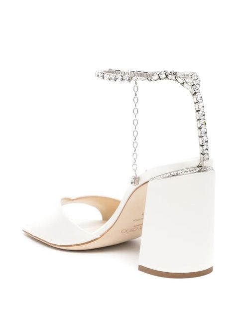Jimmy Choo Saeda 85mm crystal-strap sandals - Neutrals - zdjęcie produktu nr 2