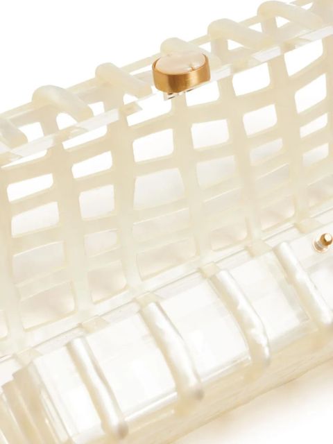 Cult Gaia Rina caged clutch bag - White