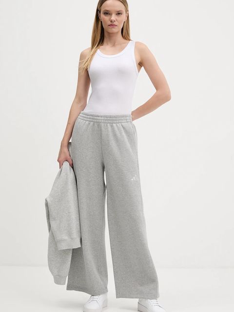 adidas spodnie dresowe All Szn Holiday damskie kolor szary gładkie JV5758 - zdjęcie produktu nr 2