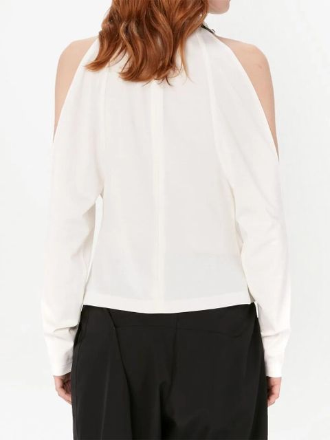 JW Anderson chain-embellished cold-shoulder top - White