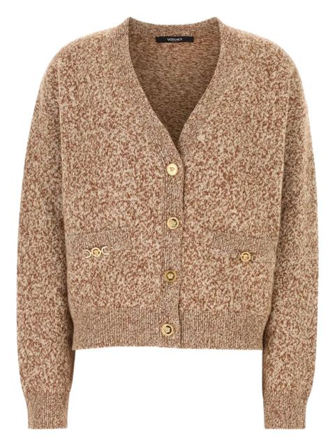 Versace button-down textured cardigan - Neutrals - zdjęcie produktu nr 1
