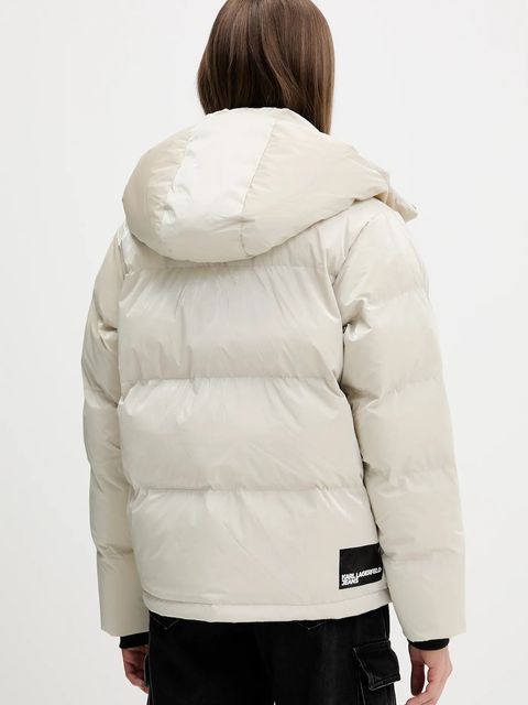 Karl Lagerfeld Jeans kurtka kolor beżowy zimowa A4W15020