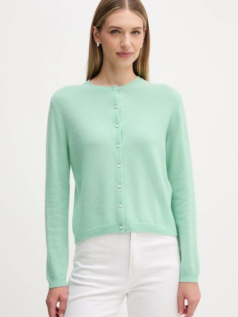 United Colors of Benetton sweter wełniany damski kolor zielony lekki 1002D501U - zdjęcie produktu nr 1