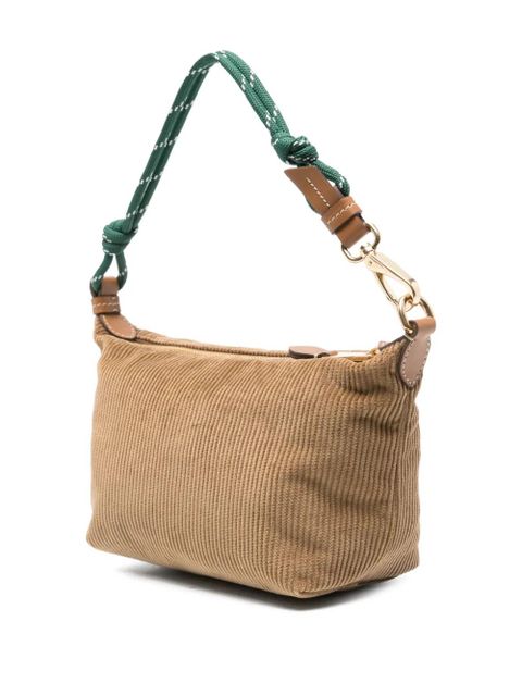 Miu Miu corduroy logo shoulder bag - Brown