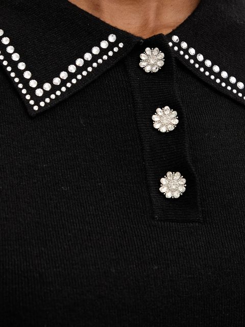 Morgan sweter damski kolor czarny lekki MAP