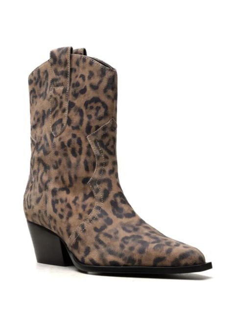 Free People leopard-print cowboy boots - Neutrals - zdjęcie produktu nr 2