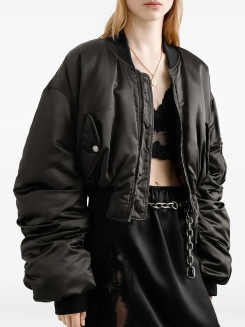 Dolce & Gabbana cropped bomber jacket - Grey