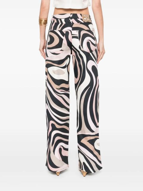 PUCCI Marmo-print straight-leg trousers - Black