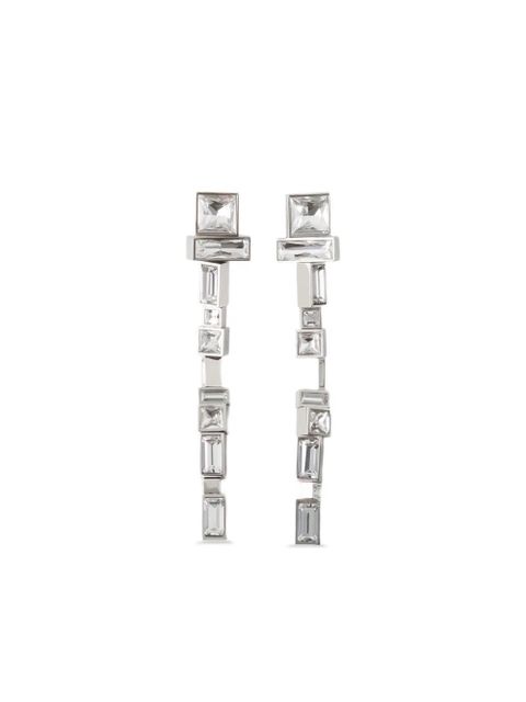 Lanvin crystal-embellished earrings - Silver - zdjęcie produktu nr 1