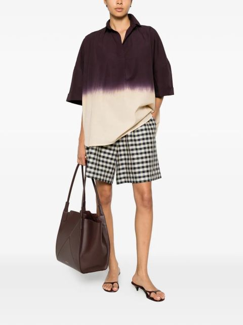 Weekend Max Mara gingham-check drawstring shorts - Blue - zdjęcie produktu nr 2