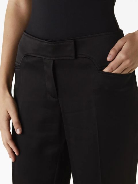 TOM FORD pressed-crease tapered-leg trousers - Black