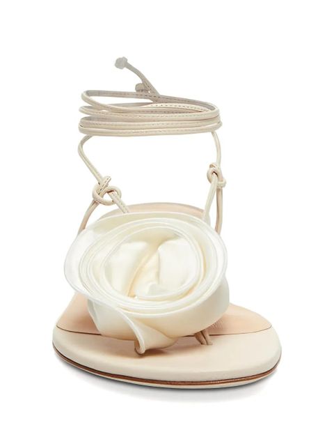 Magda Butrym flower-detail sandals - Neutrals