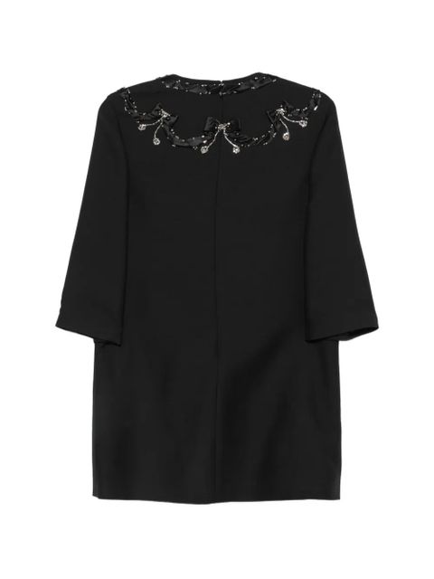 Valentino Garavani crystal-embellished bow-detail dress - Black - zdjęcie produktu nr 2