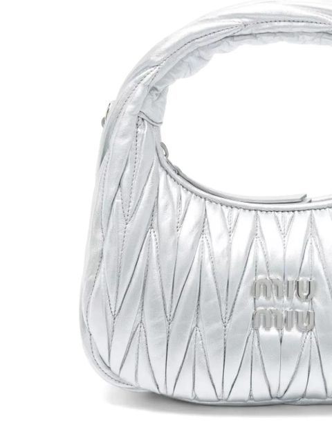 Miu Miu Wander quilted shoulder bag - Silver