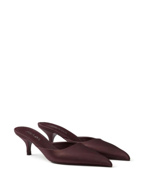 Prada 55mm satin mules - Red - zdjęcie produktu nr 2