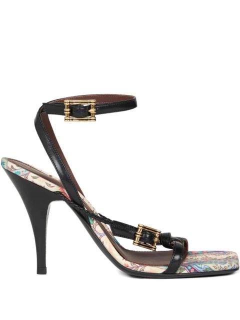 ETRO 90mm leather high-heeled sandals - Neutrals - zdjęcie produktu nr 1