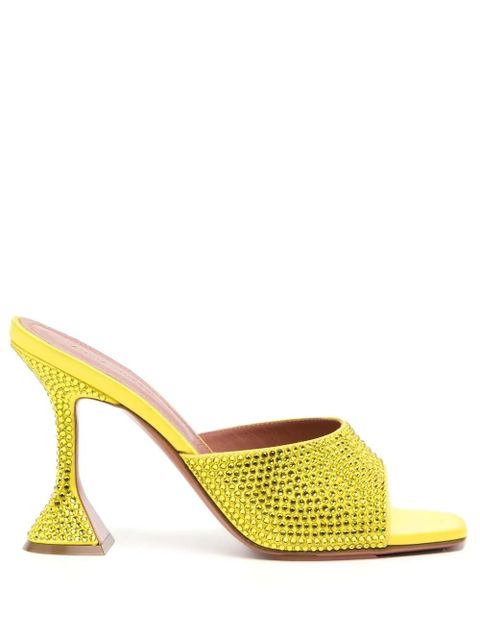 Amina Muaddi 80mm Lupita sandals - Yellow - zdjęcie produktu nr 1