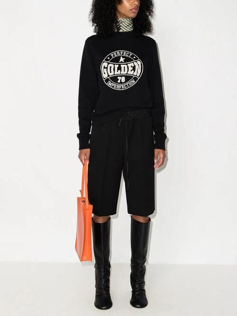 Golden Goose Athena logo-print sweatshirt - Black