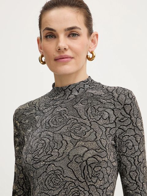 Morgan bluzka damska kolor czarny wzorzysta TROSALI