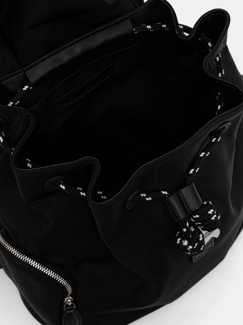 Karl Lagerfeld plecak IKON damski kolor czarny mały gładki B1W30013