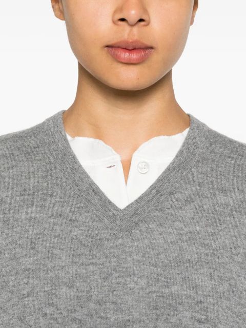 The Row Nian V-neck sweater - Grey