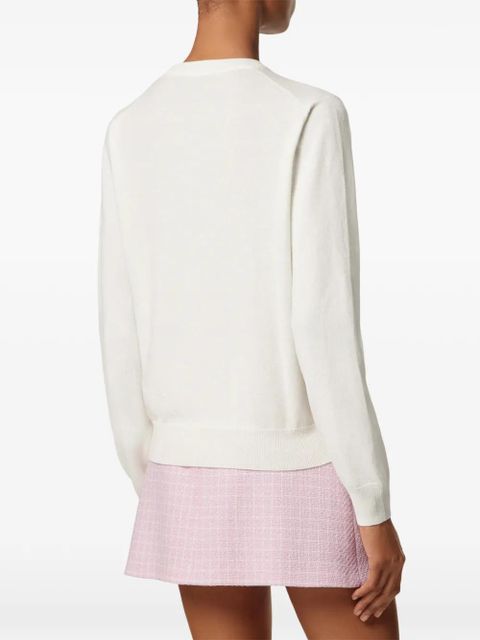 Versace round-logo sweater - White