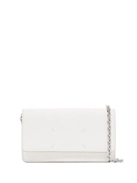 Maison Margiela four-stitch leather wallet-on-chain - White - zdjęcie produktu nr 1