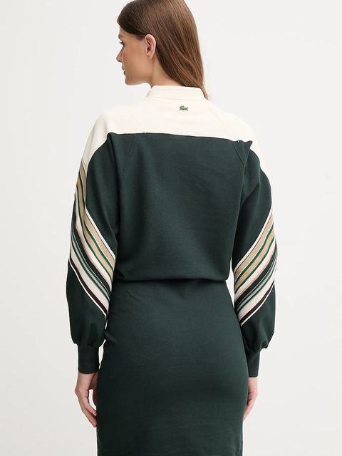 Lacoste sukienka kolor zielony mini rozkloszowana EF5408 - zdjęcie produktu nr 2