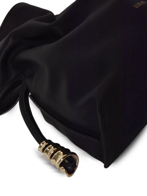 LOEWE medium Coil Flamenco leather clutch bag - Black