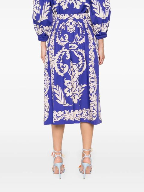 ETRO printed midi skirt - Blue