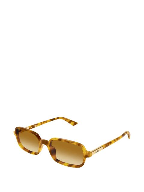Chloé Eyewear rectangle-frame sunglasses - Brown - zdjęcie produktu nr 2