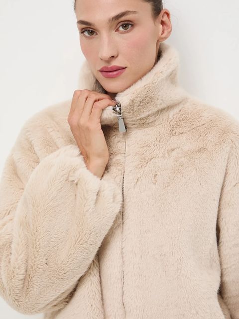 Medicine kurtka damska kolor beżowy przejściowa oversize