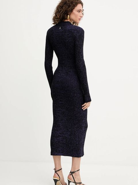 Patrizia Pepe sukienka kolor fioletowy midi dopasowana 8A1548 K269