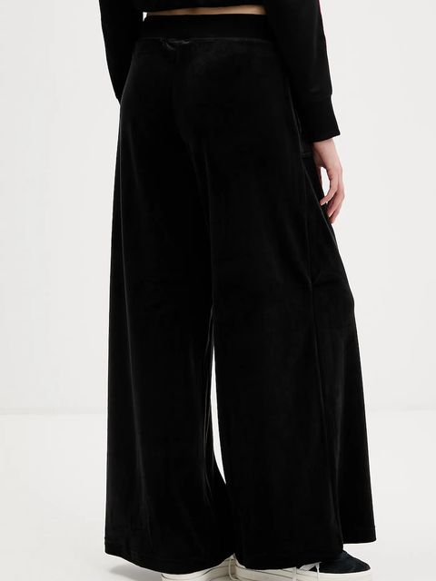 Juicy Couture spodnie dresowe welurowe damskie kolor czarny melanżowe JCBBJ225803
