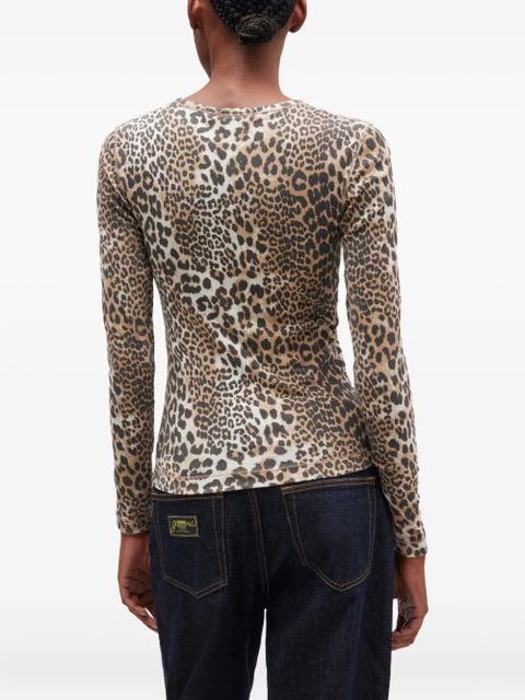 GANNI leopard long-sleeve top - Brown - zdjęcie produktu nr 2